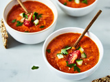 Gaspacho aux tomates et poivrons