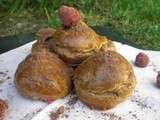 Mini Pièce montée et ses choux au Chocolat fourrés à la crème de Framboise ♥