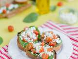 Tartines aux pousses d’épinard et Feta