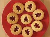 Biscuits linzer à la confiture de framboise