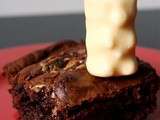 Brownie aux oursons guimauve chocolat blanc