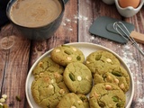 Cookies à la pistache et aux pépites de chocolat blanc