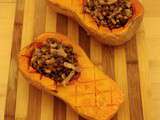 Courge butternut farcie aux lentilles