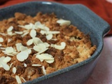 Crumble amande, pommes et abricots