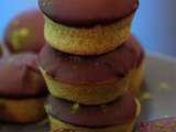 Financiers au thé matcha et chocolat noir