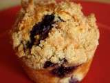 Muffins crumble aux myrtilles