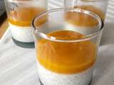 Tapioca au lait de coco et coulis de mangue