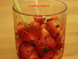 Verrine de fraises à la menthe