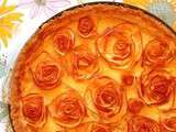 Tarte aux pommes en fleurs, option caramel beurre salé pour madame