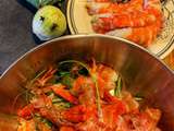 Bouillon de carcasses de crevettes