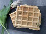 Gaufre au levain, ail des ours et aillet