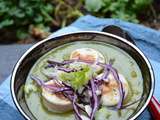 Soupe de pois cassés au boudin blanc