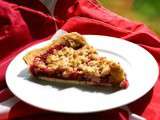 Tarte streusel framboises & rhubarbe