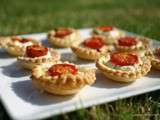 Tartelettes chèvre & tomates cerises aux herbes de provence