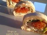 Wraps au saumon fumé & fromage frais