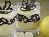 Verrines de mousse au citron chocolat blanc