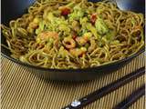 Wok de légumes et ses crevettes