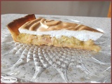 Tarte à la rhubarbe meringuée