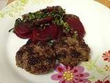 Rissoles de boeuf et Salade de Betteraves