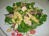 Salade de roquettes aux sardines et avocats