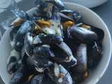 Moules marinière au Boursin