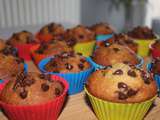 Muffin bananes et pépites de chocolat