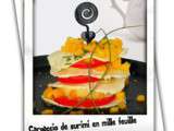 Carpaccio de surimi en mille feuille