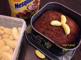 Gâteau marbré Nesquik et bonbon banane