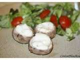 Champignons farcis au fromage de chèvre et basilic