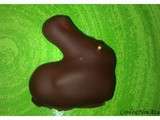 Lapins en guimauves enrobées de chocolat