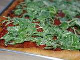 Pizza a taglio con rucola