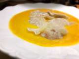 Raviolis chinois sur velouté de butternut