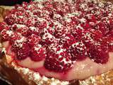 Tarte gourmande aux framboises