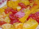 Tomates du jardin en salade