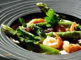 Etuvee de langoustines aux morilles & asperges