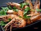 Gambas au the vert