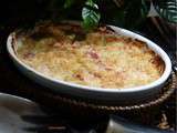 Gratin de chayottes aux lardons fumes