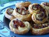 Palmiers aux tomates sechees & moutarde a l’ancienne