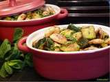 Poelee de courgettes aux amandes, curry & menthe fraiche