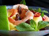 Salade d’ananas & crevettes au gingembre