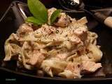 Tagliatelles au saumon, sauce boursin