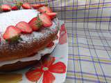 Victoria sponge Cake aux Fraises