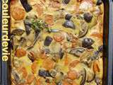 Clafoutis d’aubergines et carottes au curry