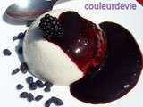 Panna cotta à la violette et au coulis de mûres ; Recette du coulis de mûres