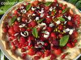 Pizza aux fruits rouges