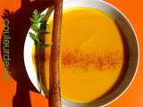 Velouté de carottes à l’orientale, sticks au piment doux