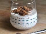 Lait de coco au tapioca, crumble amande, épices