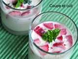 Panna cotta fraises menthe