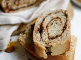 Brioche roulée a la purée d’amande et chocolat