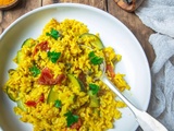 Riz au curcuma et aux tomates séchées